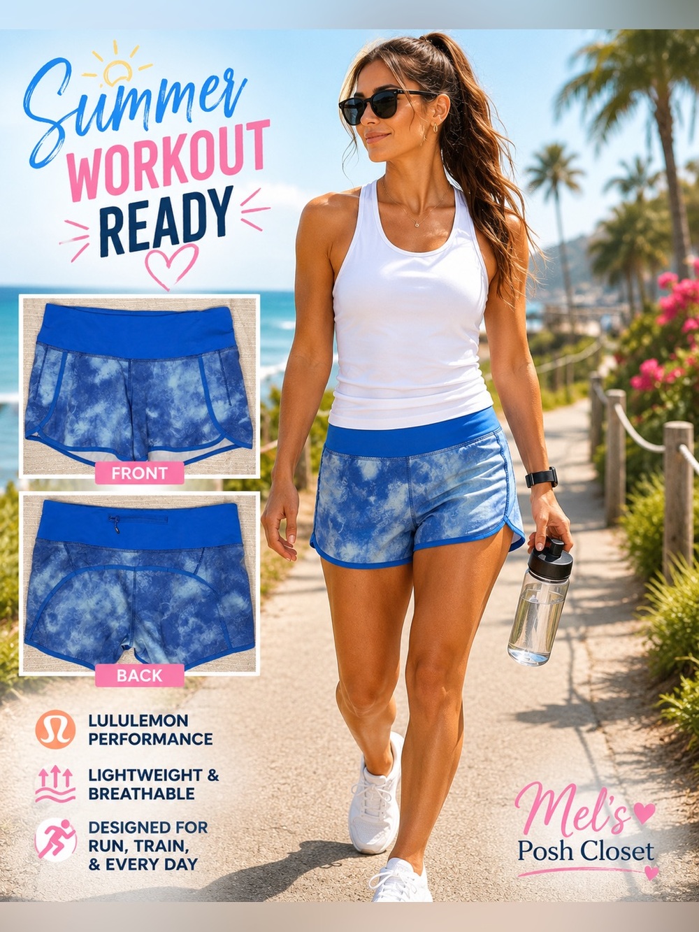 Lululemon Blue Tie Dye Running Shorts XS | Athletic Workout Gym Activewear